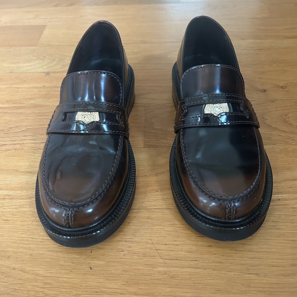 MAJE Classic Brown Leather Loafers